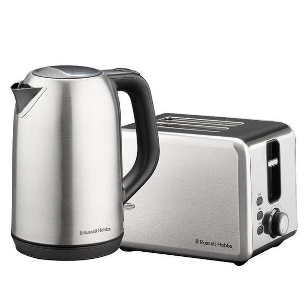 Russell Hobbs Everyday Stainless Steel Kettle and Toaster Set