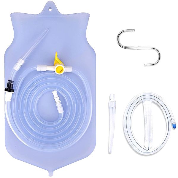 Healing Enema Kit | Medical Grade Silicone-2 L-Silicone Hose and Nozzles