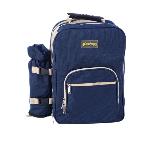 Picnic Backpack with Cutlery Set - Dark Blue