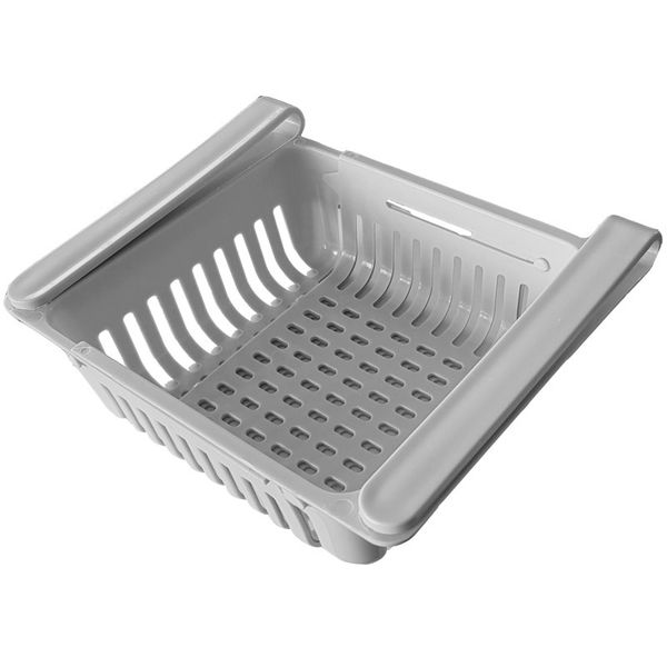 Adjustable Refrigerator Storage Basket-Grey
