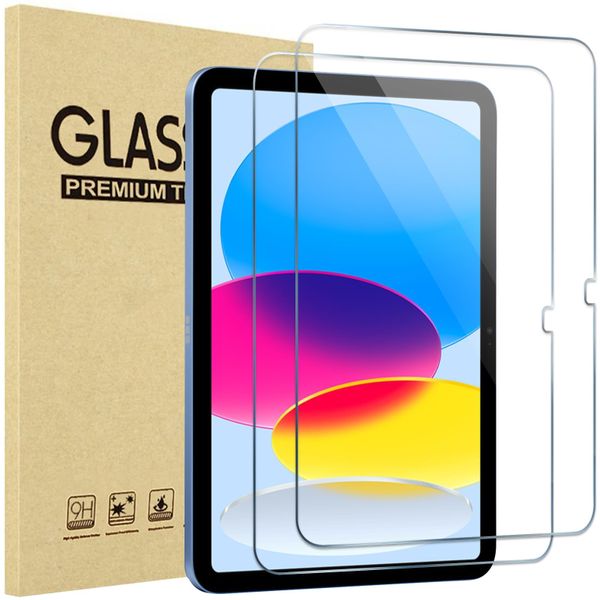 2-Pack 9H Tempered Glass Protector Compatible with iPad 10th/11th/12th Gen