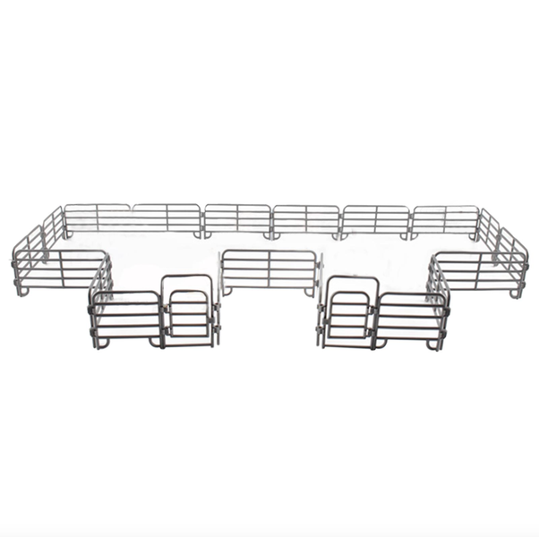 Toy Farm Barn Animal Horse Fence Role Play - Set of 18 (6cm)