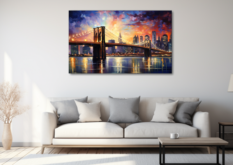 Canvas Wall Art - Brooklyn Bridge Abstract - HD0056