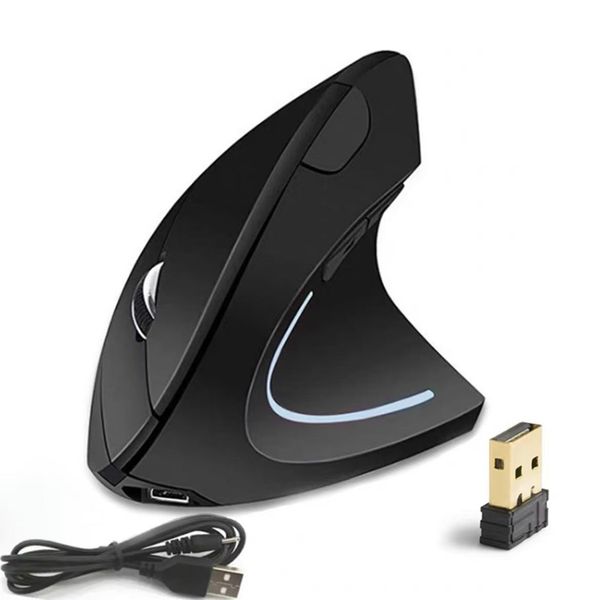 Ergonomic Rechargeable 2.4GHz Wireless Vertical Optical Mouse