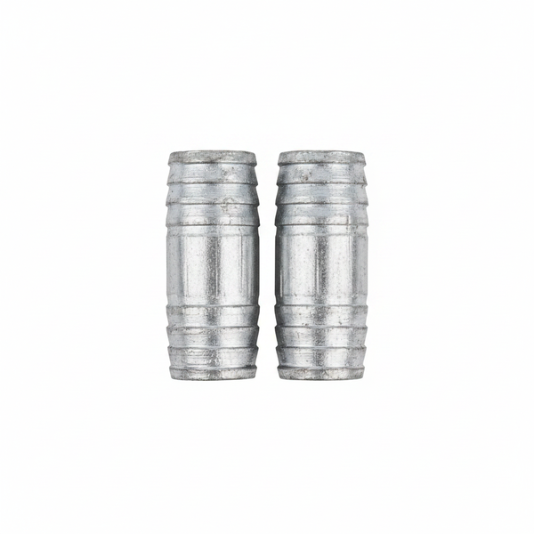 Galvanized Steel 65mm Coupling for Hoses and Pipes - 2 Pack