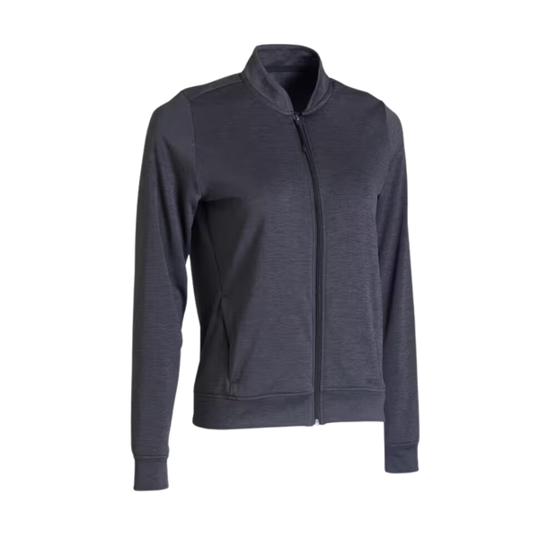 Kalenji Women's breathable running jacket-Run 100 Dry-Black and smoke grey