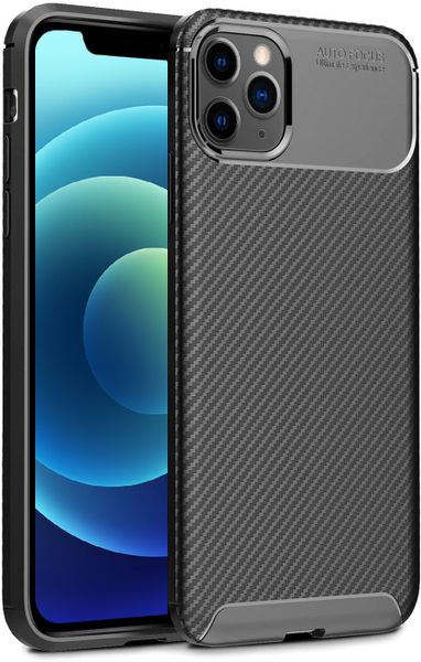 Tekron Premium Shock Resistant Slim TPU Carbon Case for iPhone 12 / 12 Pro