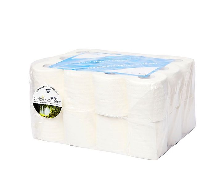 Sappi Triple Green 1Ply (Premium Hotel Grade) Toilet Paper - 24 Pack