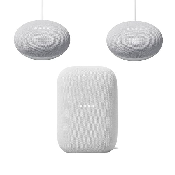 Google Nest Audio &amp; Two Nest Mini's - Chalk (Parallel Import)
