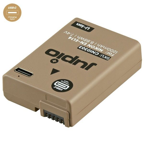 Jupio Battery for Nikon EN-EL14A Ultra C (USC-C Input) 1200mAh
