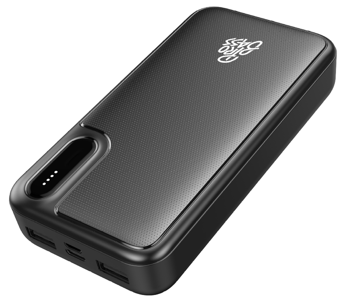 Pro Bass ChargeMax Certified 20 000mAh Fast Charging Power Bank - Black