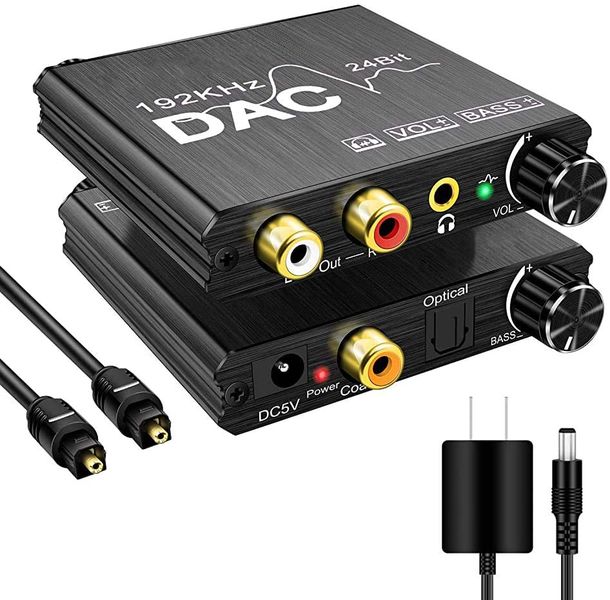 XF0005 Digital to Analog Audio Converter Bass and Volume Control