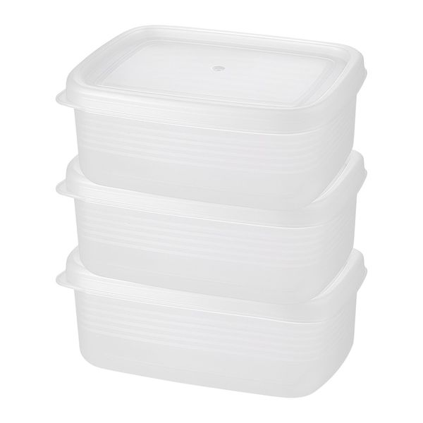 3 Piece Mini Food Storage Container With Lid - Transparent