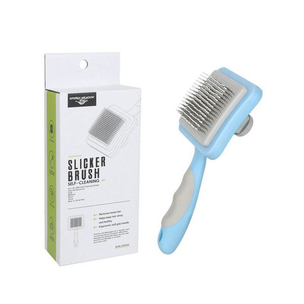 Pet Self-Cleaning Grooming Brush-Stainless Steel Needle Comb for Cats,Dogs