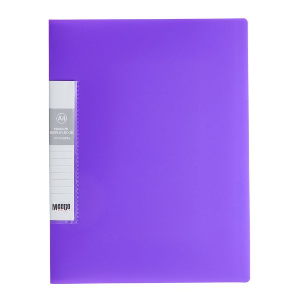 Meeco Premium Display Books 20 Pockets Violet 2 Pack
