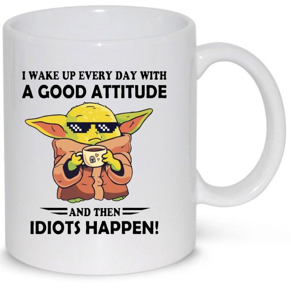 Idiots Happen Baby Meme Funny Gift Coffee Mug (11Oz Normal Size)