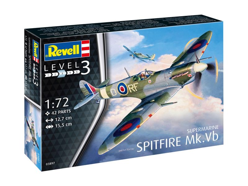 Revell 1/72 Supermarine Spitfire Mk.Vb Plane Plastic Model Kit