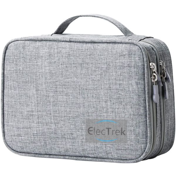 Electronic Accessories Case Portable Double Layer Cable Storage Bag