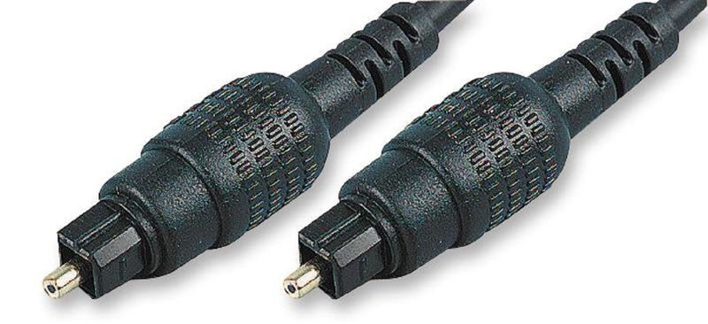 Multicomp Pro (JR9907.5M D=4MM BLK) TOSLINK Plug, TOSLINK Plug, 5m