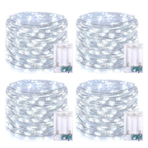 4-Pack Battery Operated Fairy String Lights - Party Bedroom DIY Decor