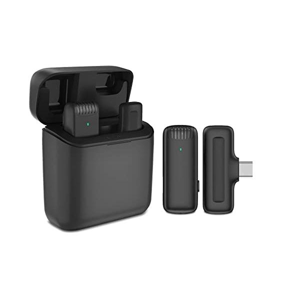Wireless Lavalier Microphone for Type c with Charging Case. TP2