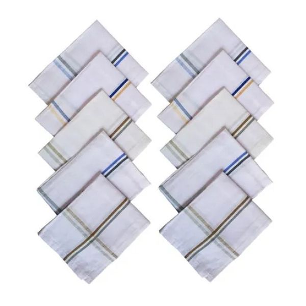 Cotton Handkerchiefs For Men - 12 Pack Handkerchiefs Perfect Set