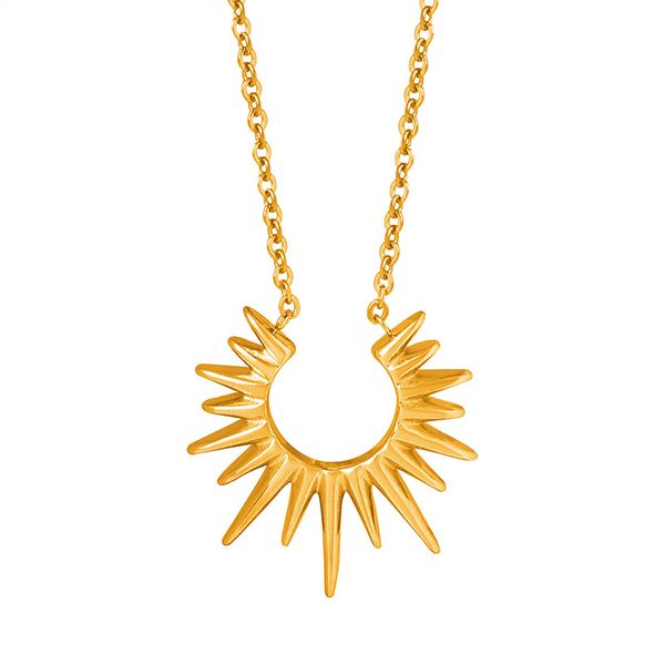Niche Cool Style Unique Geometric Radiant Pendant Necklace
