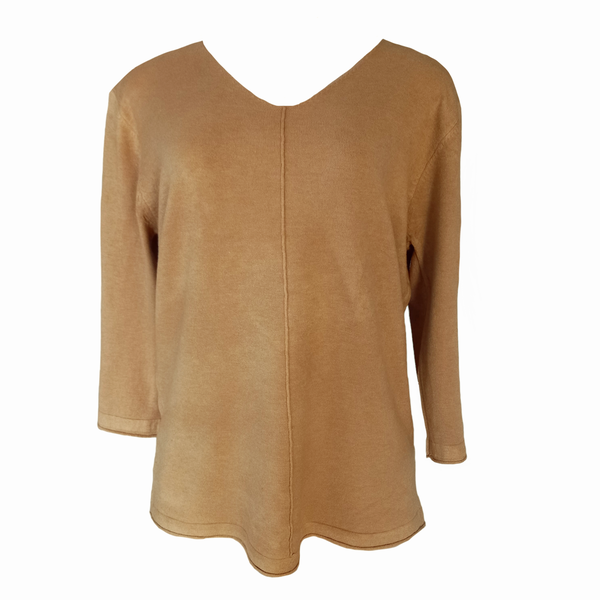 Ladies Camel Knit Top