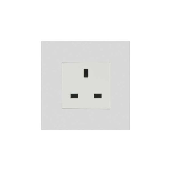 ACDC - 1x 13a British Socket Outlet 3x3 White Orion