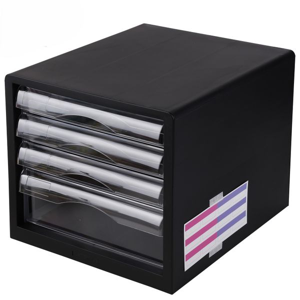 File Cabinet with 4 Drawers - Black (9774)