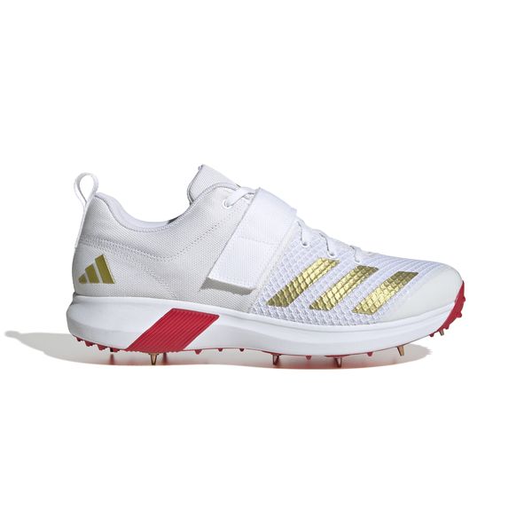 adidas Men's Adipower Vector 20 Cricket Shoes - White/Gold Metallic
