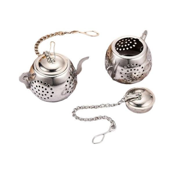 1pc Mini Teapot Shape Strainer Ball, Stainless Steel Ultra Fine Mesh