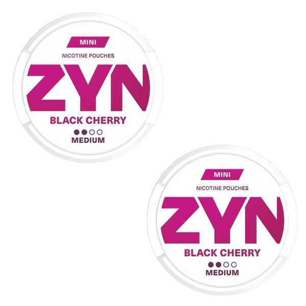 Zyn Mini Nicotine Pouches - Black Cherry 3mg - 2 Pack (30 Pouches)