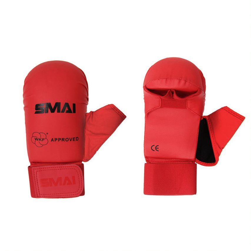 Red WKF Approved Karate Mitts with Thumb Protection Shop Today. Get it Tomorrow!