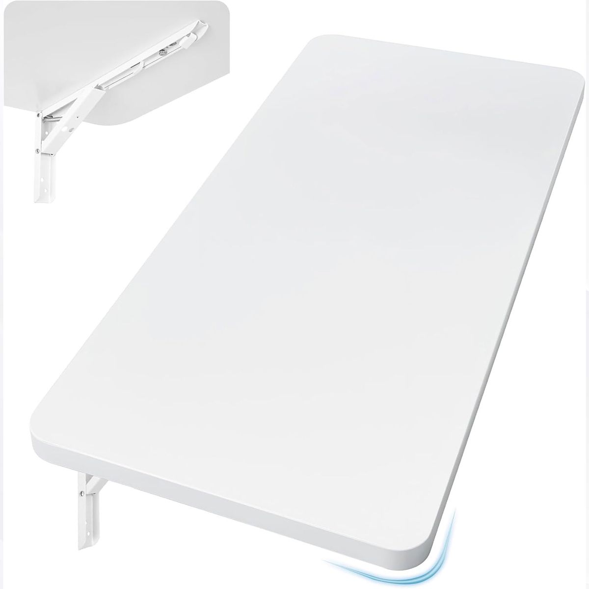 Wall Mounted Folding Table Drop-Leaf Floating Shelf Office Decor