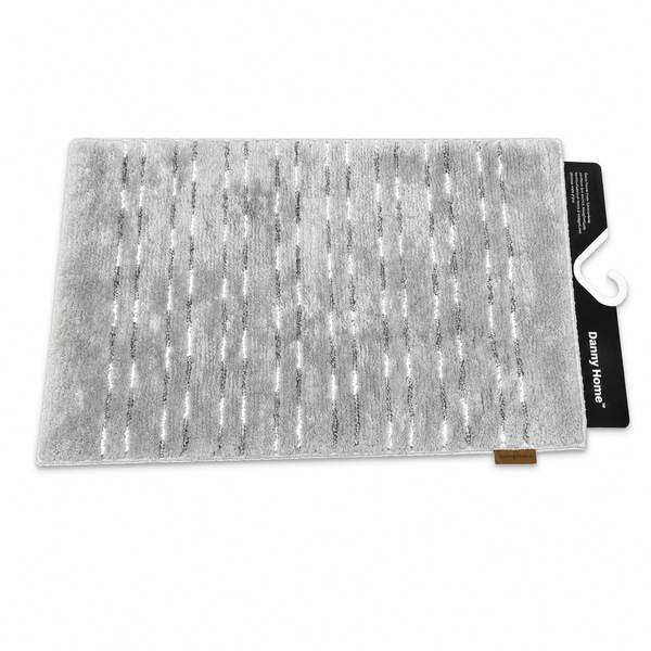 Danny Home Grey Plush Bath Mat - 50 x 80cm