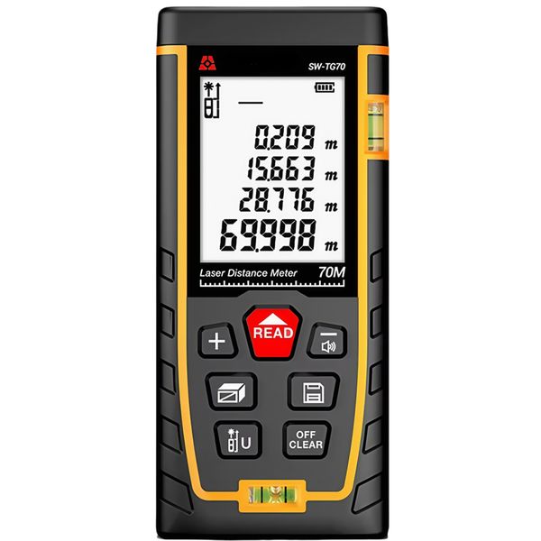 Laser Distance Meter 70M Digital Tape Measure Rangefinder