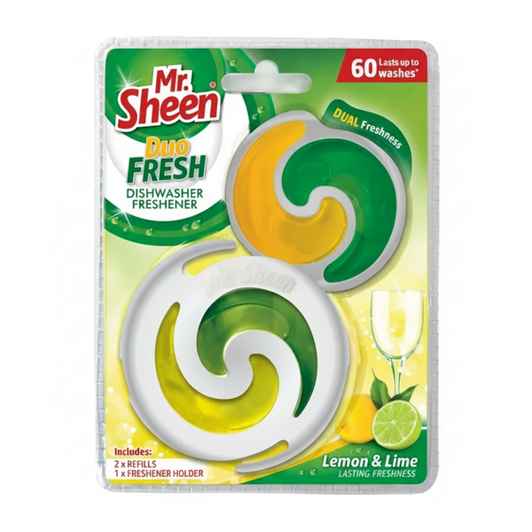 Mr Sheen Dishwasher Refresher Holder with 2 Pod Refills - Lemon &amp; Lime