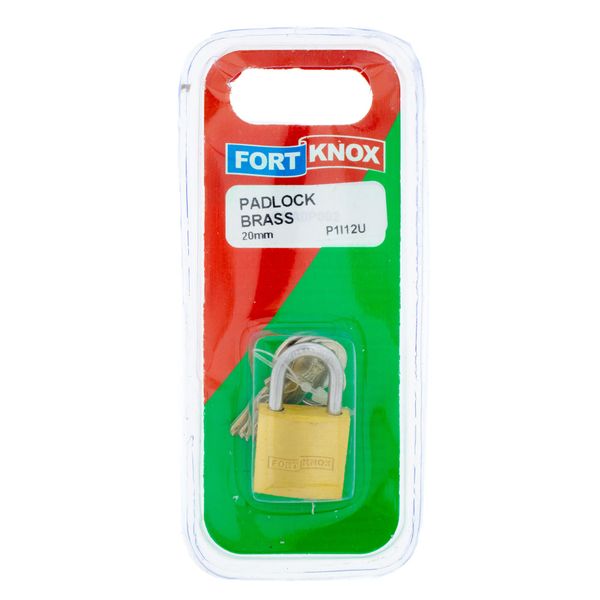 FORT KNOX Padlock Brass 20mm Q:1 P1I12