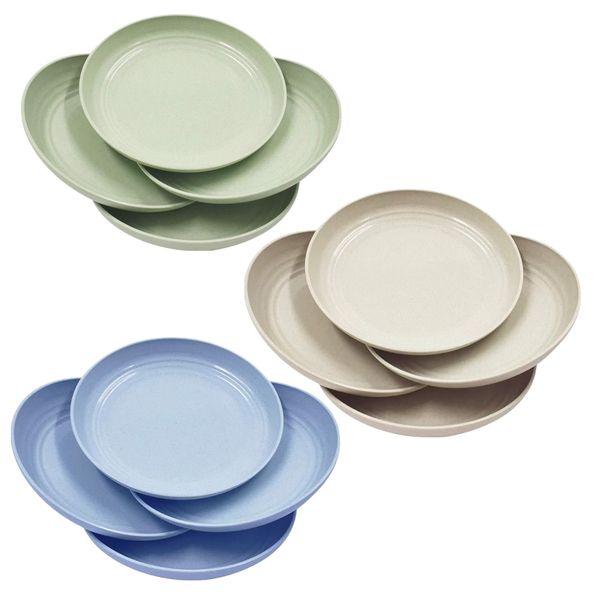 Garden Pastel Plastic Plant Pot Drip Tray Saucer Set 15cm 12 Piece