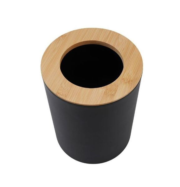 Black Bamboo Waste Bin - 7L