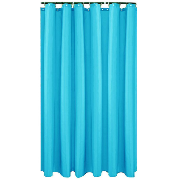 Waterproof Shower Curtain Solid Color with 12 Plastic Hooks