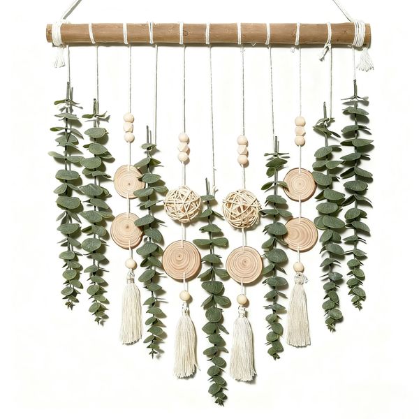 Artificial Eucalyptus Fake Greenery Leaves Plants 19.5 inch Boho Wall Decor