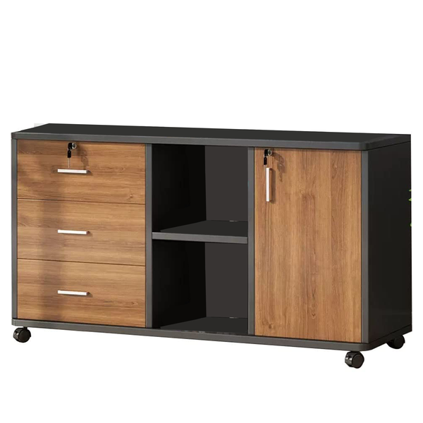 Mobile Office File Cabinet 3 Drawers Storage Cabinet Organizer Side Table