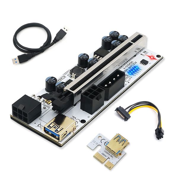 PCIE Riser Card VER 0010X 1 to 16 USB 3.0 Cable GOLD for GPU Mining