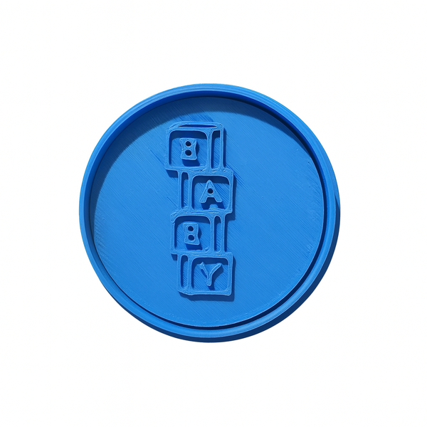 BABY Fondant Stamp - 6 cm - 3D Printed - Blue