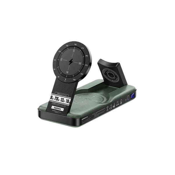 5in1 Magneto Series 10000mAh All-in-one Magnetic Wireless Power Bank - Grey