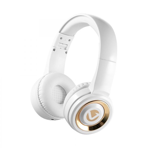 Volkano Bluetooth Headphones - Lunar Series - White &amp; Rose Gold