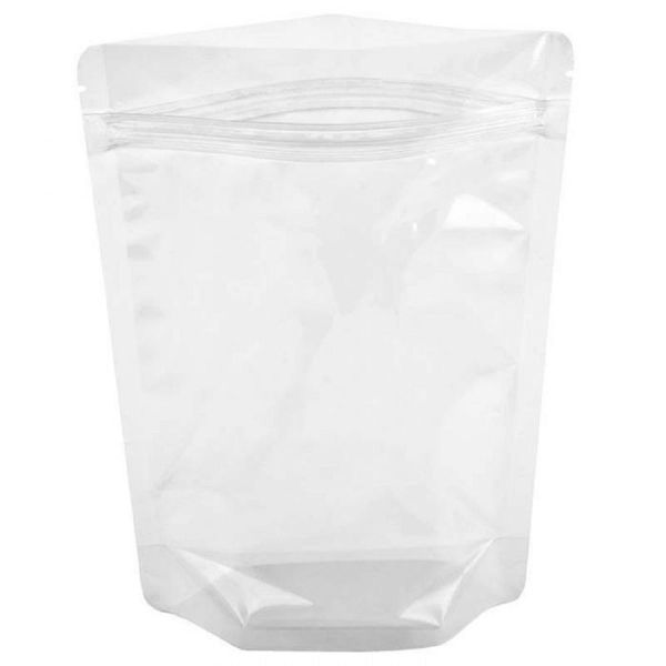 Stand Up Resealable Pouch Bags - Pack of 50 - 165mm x 230mm