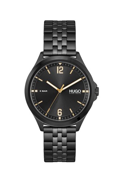 Hugo Watch - 43mm Black Ip Case, Black Dial, Black Ip Bracelet